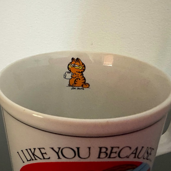 Vintage Garfield and Pooky Help Me Reach My Goals Coffee Mug 1978 - Picture 4 of 5